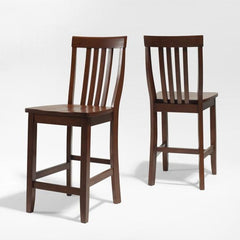 Crosley School House 18.25 Inch 2pc Counter Stool Set - CF500324 - The Home Selection