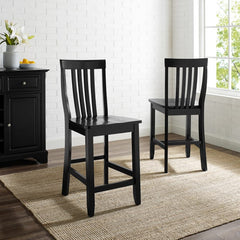 Crosley School House 18.25 Inch 2pc Counter Stool Set - CF500324 - The Home Selection