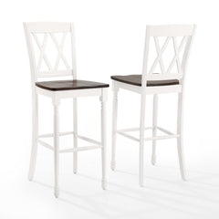 Crosley Shelby 18 Inch 2pc Bar Stool Set - CF501030-WH - The Home Selection