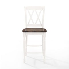 Crosley Shelby 18 Inch 2pc Counter Stool Set Distressed-White - CF501024-WH - The Home Selection
