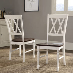 Crosley Shelby 2pc Dining Chair Set - CF501018-WH - The Home Selection