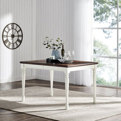 Crosley Shelby Dining Table Distressed-White - CF2002-WH - The Home Selection