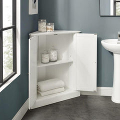 Crosley Shoreline Stackable Corner Pantry White - CF3118-WH - The Home Selection