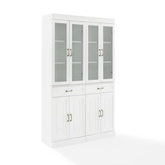 Crosley Stanton 2pc Glass Door Pantry Set White - KF33034WH - The Home Selection