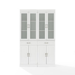 Crosley Stanton 2pc Glass Door Pantry Set White - KF33034WH - The Home Selection