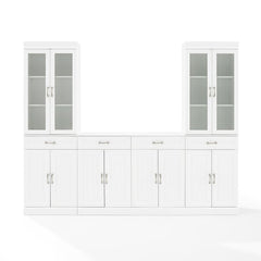 Crosley Stanton 3pc Sideboard And Glass Door Pantry Set - KF33036 - The Home Selection