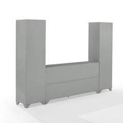 Crosley Tara 3pc Sideboard And Bookcase Set - KF33014 - The Home Selection