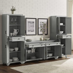 Crosley Tara 3pc Sideboard And Pantry Set - KF33012 - The Home Selection
