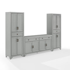 Crosley Tara 3pc Sideboard And Pantry Set - KF33012 - The Home Selection