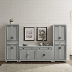 Crosley Tara 3pc Sideboard And Pantry Set - KF33012 - The Home Selection