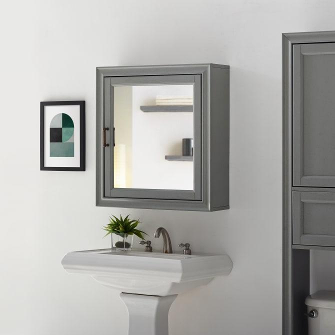 Crosley Tara Mirrored Wall Cabinet - CF7010 - The Home Selection