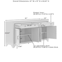 Crosley Tara Sideboard - CF4209 - The Home Selection