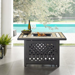 Crosley Tucson 40.25 Inch Fire Table Brown - CO9011-BR - The Home Selection