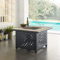 Crosley Tucson 40.25 Inch Fire Table Brown - CO9011-BR - The Home Selection