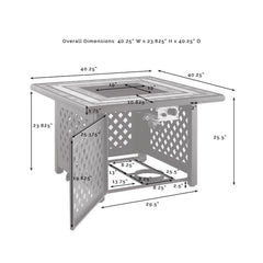 Crosley Tucson 40.25 Inch Fire Table Brown - CO9011-BR - The Home Selection