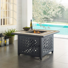 Crosley Tucson 40.25 Inch Fire Table Brown - CO9011-BR - The Home Selection