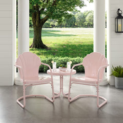 Crosley Tulip 3pc Outdoor Metal Armchair Set - KO10011 - The Home Selection
