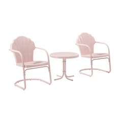 Crosley Tulip 3pc Outdoor Metal Armchair Set - KO10011 - The Home Selection