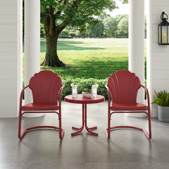 Crosley Tulip 3pc Outdoor Metal Armchair Set - KO10011 - The Home Selection