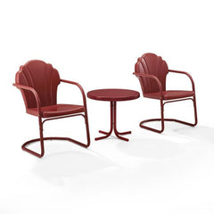 Crosley Tulip 3pc Outdoor Metal Armchair Set - KO10011 - The Home Selection