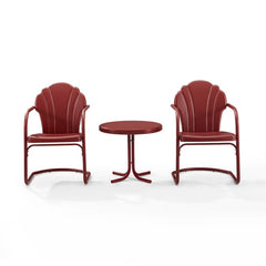 Crosley Tulip 3pc Outdoor Metal Armchair Set - KO10011 - The Home Selection