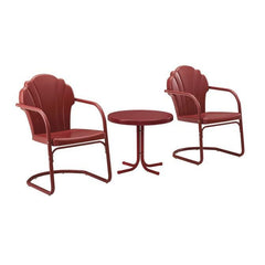 Crosley Tulip 3pc Outdoor Metal Armchair Set - KO10011 - The Home Selection