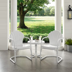 Crosley Tulip 3pc Outdoor Metal Armchair Set - KO10011 - The Home Selection