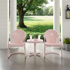 Crosley Tulip 3pc Outdoor Metal Armchair Set - KO10011 - The Home Selection