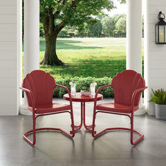 Crosley Tulip 3pc Outdoor Metal Armchair Set - KO10011 - The Home Selection