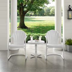 Crosley Tulip 3pc Outdoor Metal Armchair Set - KO10011 - The Home Selection