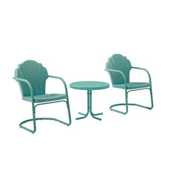 Crosley Tulip 3pc Outdoor Metal Armchair Set - KO10011 - The Home Selection
