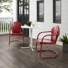 Crosley Tulip 3pc Outdoor Metal Bistro Set - KO10010 - The Home Selection