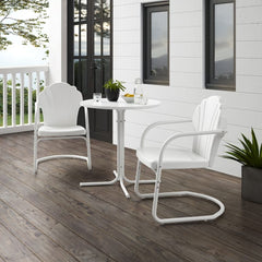 Crosley Tulip 3pc Outdoor Metal Bistro Set - KO10010 - The Home Selection