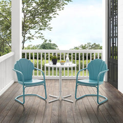 Crosley Tulip 3pc Outdoor Metal Bistro Set - KO10010 - The Home Selection