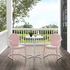 Crosley Tulip 3pc Outdoor Metal Bistro Set - KO10010 - The Home Selection