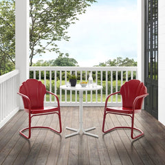 Crosley Tulip 3pc Outdoor Metal Bistro Set - KO10010 - The Home Selection