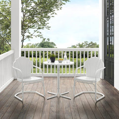 Crosley Tulip 3pc Outdoor Metal Bistro Set - KO10010 - The Home Selection