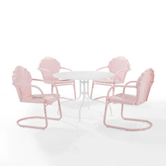 Crosley Tulip 98 Inch 5pc Outdoor Metal Dining Set - KO10014 - The Home Selection