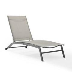 Crosley Weaver Outdoor Sling Chaise Lounge Light-Gray - CO6310MB-LG - The Home Selection