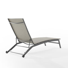 Crosley Weaver Outdoor Sling Chaise Lounge Light-Gray - CO6310MB-LG - The Home Selection