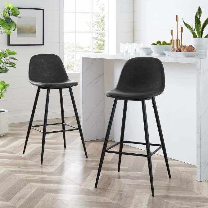 Crosley Weston 19 Inch 2pc Bar Stool Set - CF501629 - The Home Selection