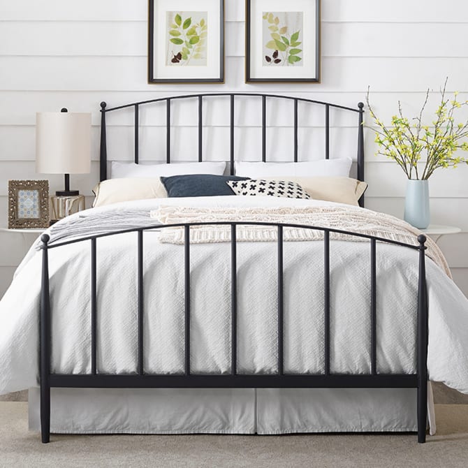 Crosley Whitney Queen Headboard And Footboard Black - CF91002-503BK - The Home Selection