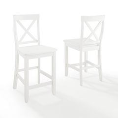 Crosley X-Back 18.25 Inch 2pc Counter Stool Set - CF500424 - The Home Selection