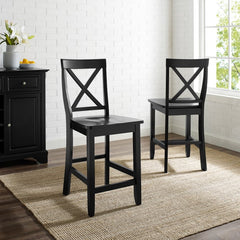 Crosley X-Back 18.25 Inch 2pc Counter Stool Set - CF500424 - The Home Selection