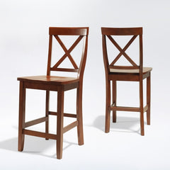 Crosley X-Back 18.25 Inch 2pc Counter Stool Set - CF500424 - The Home Selection