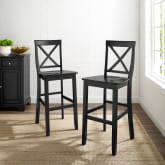 Crosley X-Back 2pc Bar Stool Set - CF500430 - The Home Selection