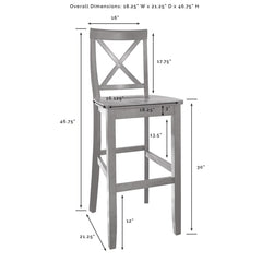 Crosley X-Back 2pc Bar Stool Set - CF500430 - The Home Selection