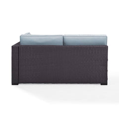 Discontinued Crosley Biscayne 62.25 Inch Outdoor Wicker Sectional Loveseat - KO70129BR - The Home Selection