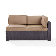 Discontinued Crosley Biscayne 62.25 Inch Outdoor Wicker Sectional Loveseat - KO70129BR - The Home Selection