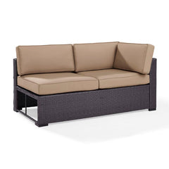 Discontinued Crosley Biscayne 62.25 Inch Outdoor Wicker Sectional Loveseat - KO70129BR - The Home Selection